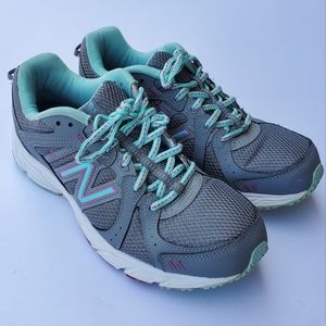 New Balance 402, size 10 womens, Grey, light teal/pink,